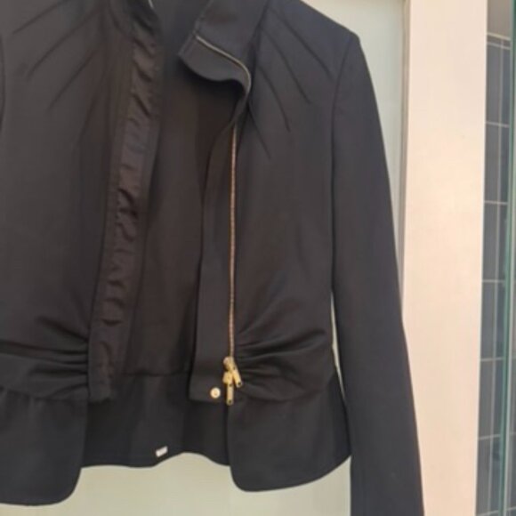 Gucci Tailored Double-Zip Jacket — Black, Gold Hardware, Made in Italy (Size 44) - Picture 11 of 13